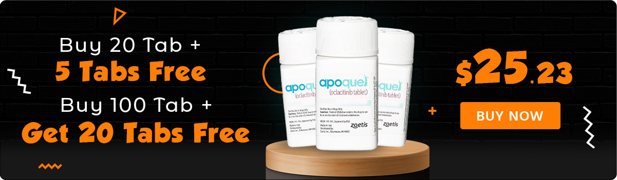 Apoquel - Buy 20 Tabs and 5 Tabs Free, Buy 100 Tabs Get 20 Tabs Free